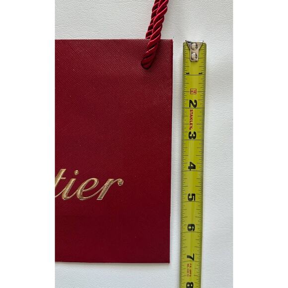 Cartier Textured Gift Bags Burgundy Petite 7 x 7 7/8 in. Set Of Four - Picture 5 of 15